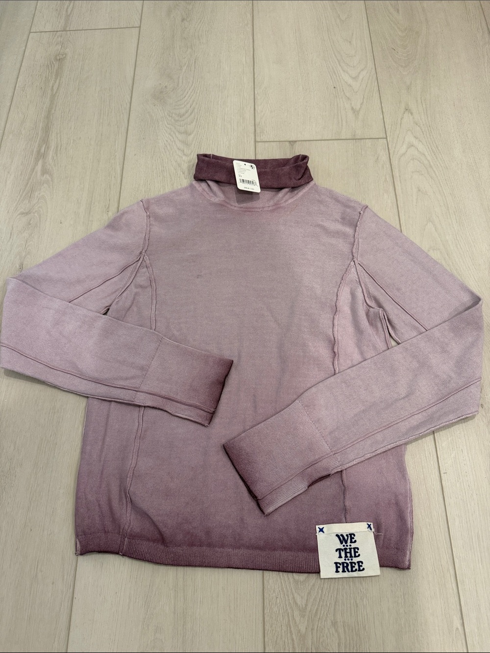 We The Free Lavender Ombre Turtleneck Sweater